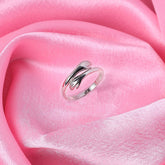Forever in My Heart Silver Hug Adjustable Ring Made Using Premium 925 Sterling Silver