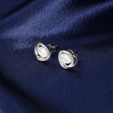 Celestial Silver Pearl Hoops Made using premium 925 sterling silver