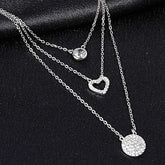 Toned 3- Layered Sliver Necklace With Link Chain Made Using Premium 925 Sterling Silver