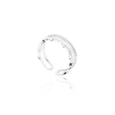 Flare Silver Adjustable Ring Made Using Premium 925 Sterling Silver