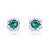 Gemstone Blossom Silver Studs Made Using Premium 925 Sterling Silver