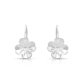 Timeless Grace Silver Flower Hoop Earrings
