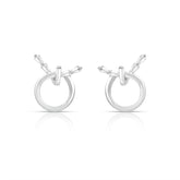 Entangled Silver Studs Earrings
