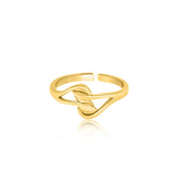 Golden Leaf Entangle Ring