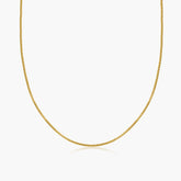 Silver Box Chain 18k Gold Plated for Her