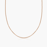 Silver Box Chain Rose Gold Plated for Her