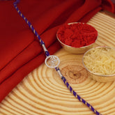 Ā Radha themed Silver Rakhi