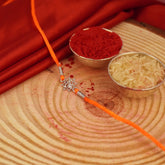 Elegant Chakra Harmony Silver Rakhi