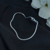 Timeless Round-Cut Silver Bracelet