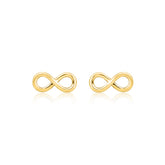 Gold Infinity Stud Earrings