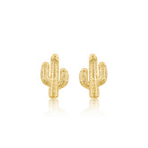 Gold Cactus Stud Earrings