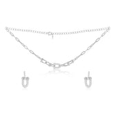 Aurora Carabiner Necklace & Earrings Set