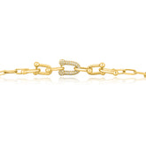 Aurora Carabiner Gold Bracelet