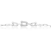 Aurora Carabiner Silver Bracelet
