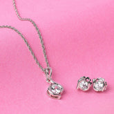 Minimalist Silver Pendant Set Made Using Premium 925 Sterling Silver