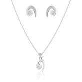 Edge of Radiance Silver Necklace Set Made Using Premium 925 Sterling Silver