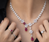 Ruby Red Necklace Set