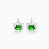 Emerald Soul Silver Ear Studs