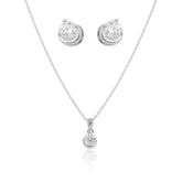 Moonlit Silver Necklace Jewelry Set Made Using Premium 925 Sterling Silver