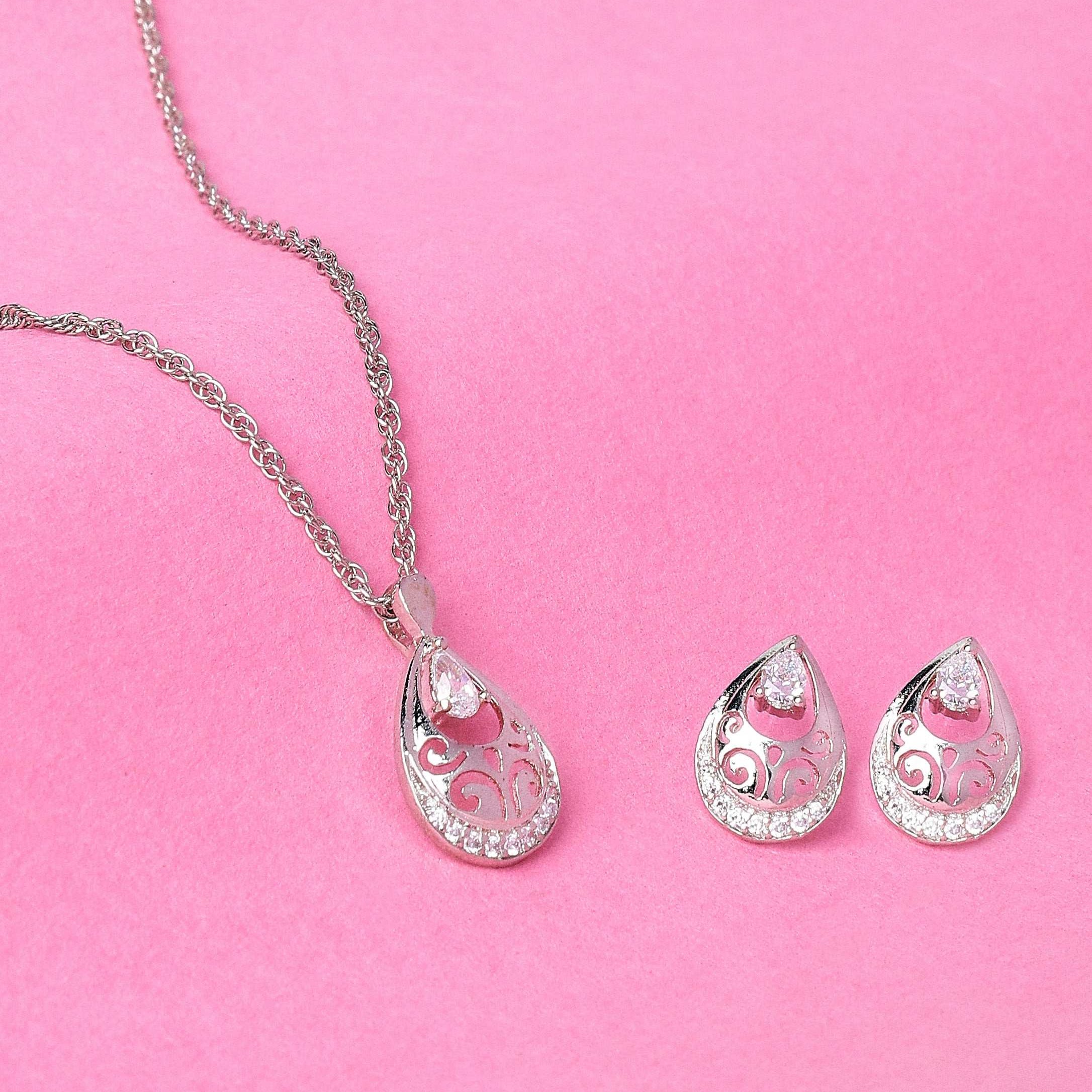 Vintage Styling Silver Necklace Jewelry Set  Made Using Premium 925 Sterling Silver