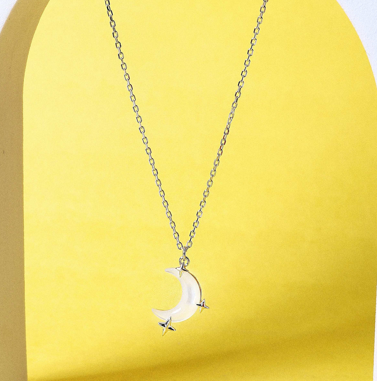 Magical Moon Night Pedant with Link Chain Made Using Premium 925 Sterling Silver