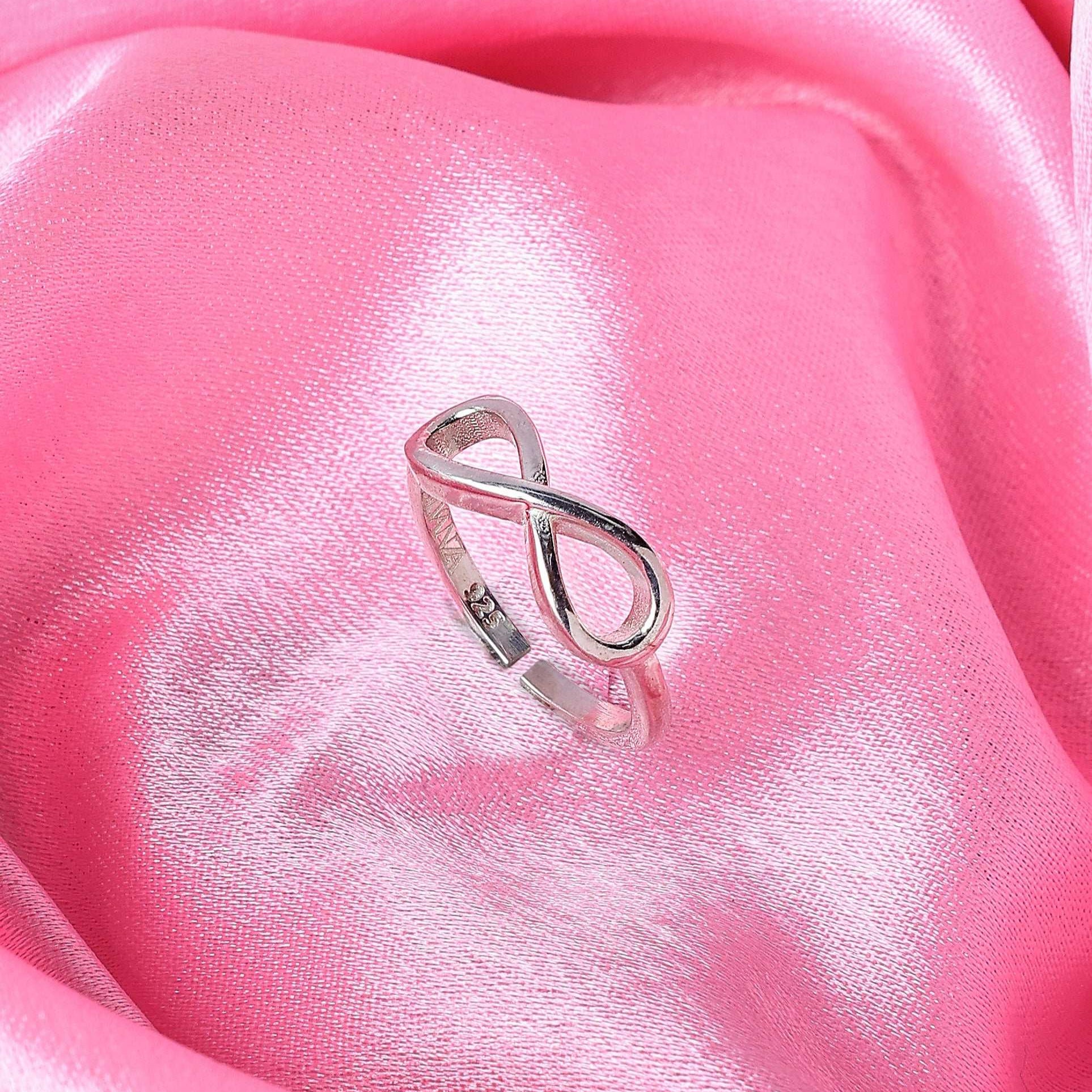 Eternal Loop Sliver ring (Adjustable)  Made Using Premium 925 Sterling Silver