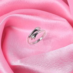 Forever in My Heart Silver Hug Adjustable Ring   Made Using Premium 925 Sterling Silver