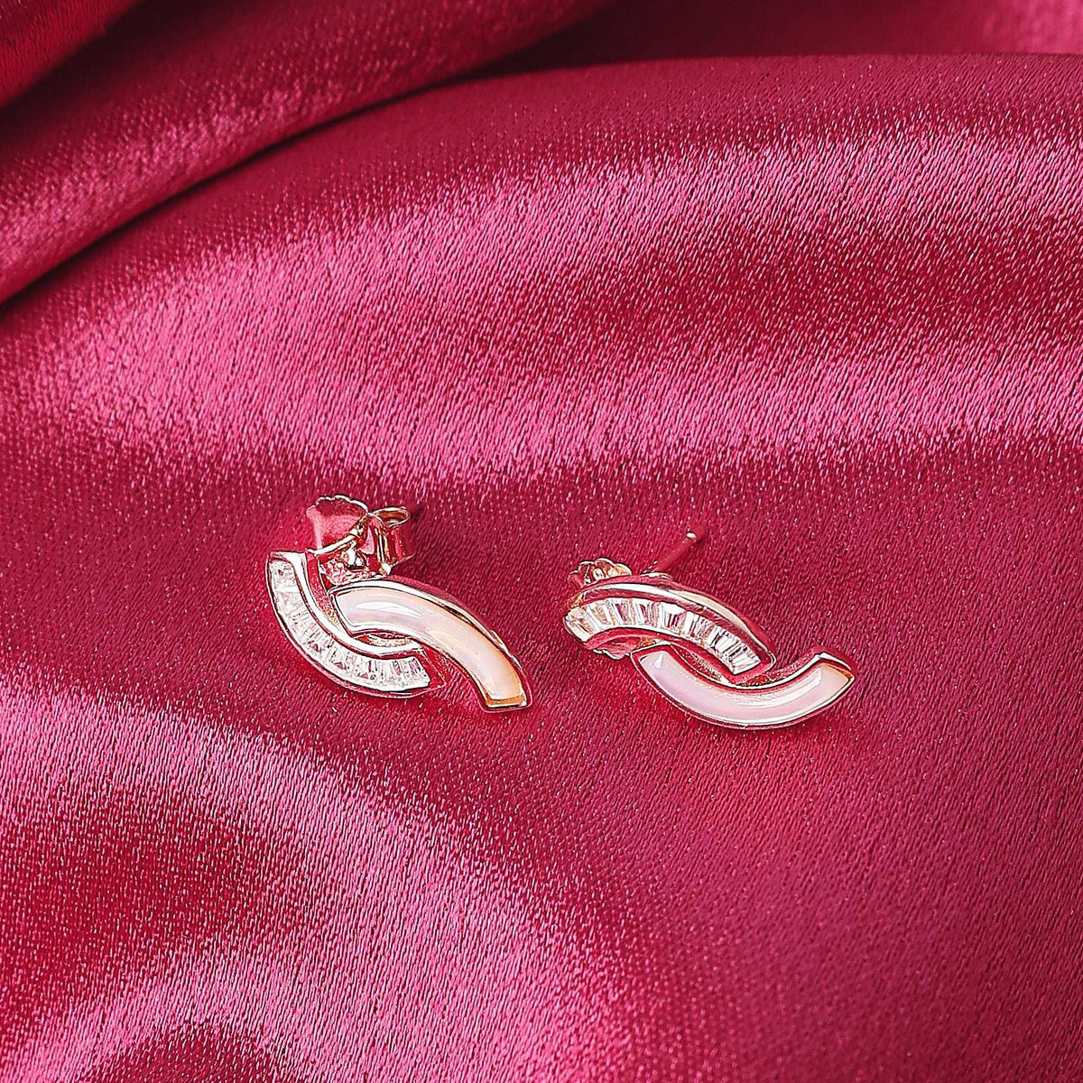 Amor’s Hook Silver Studs   Made Using Premium 925 Sterling Silver