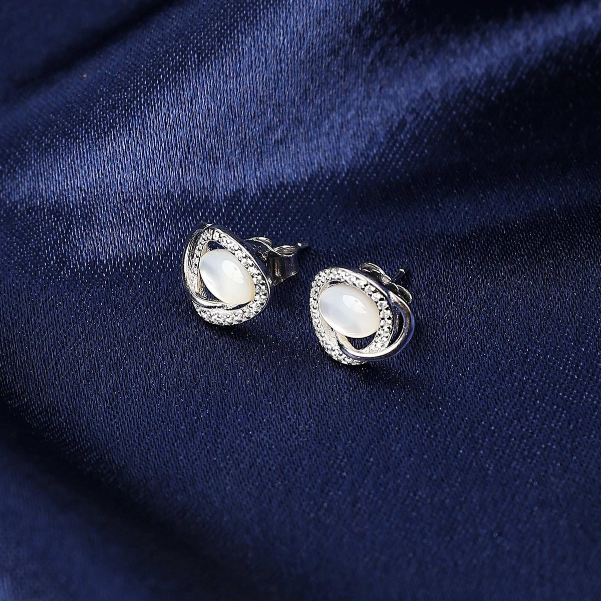 Celestial Silver Pearl Hoops  Made using premium 925 sterling silver