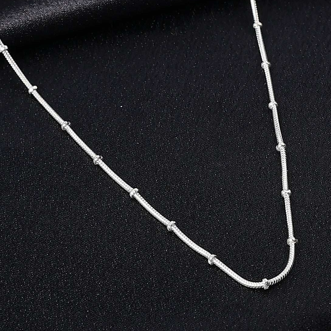 Silver Interlocked Chain   Made Using Premium 925 Sterling Silver