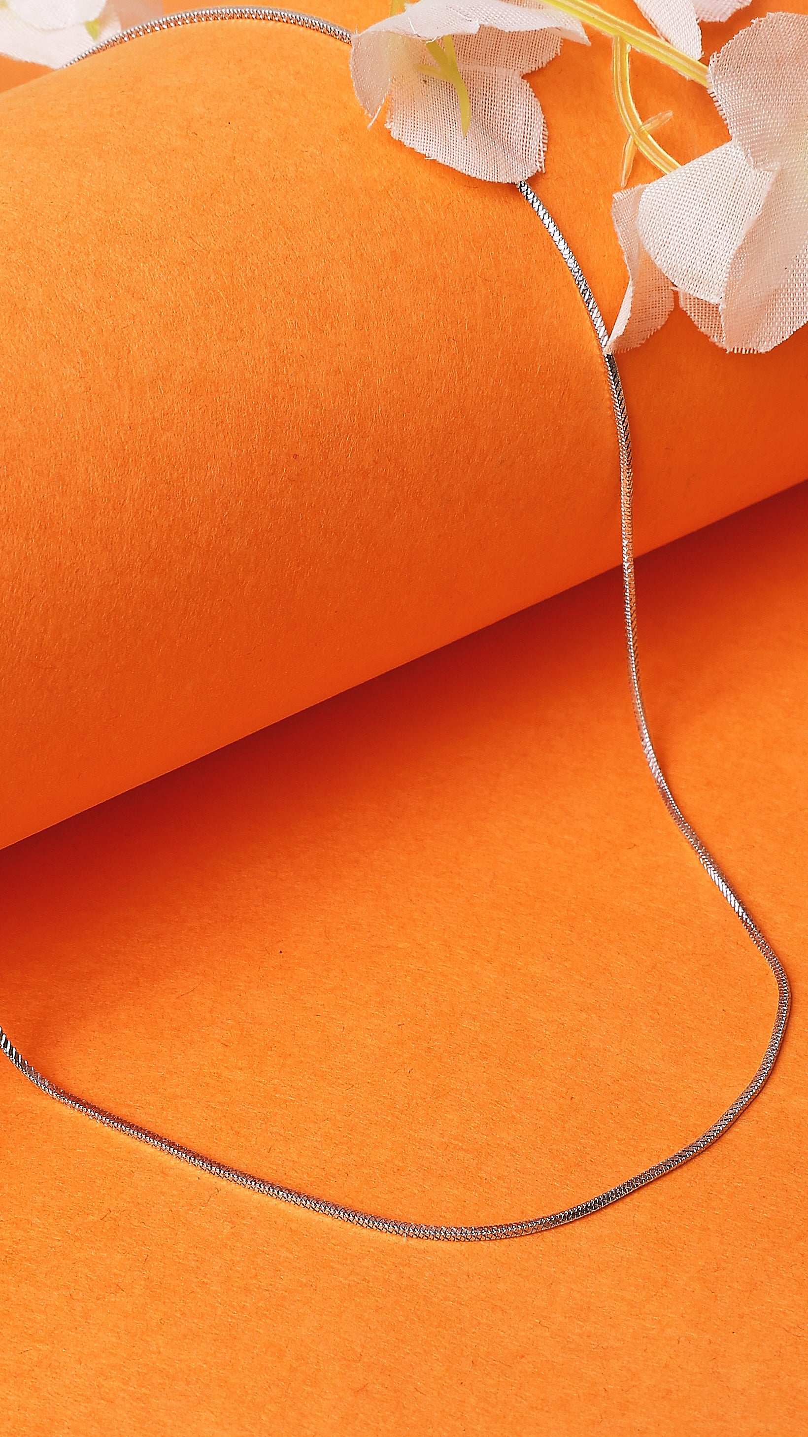 Plain Sterling Silver Chain  Made Using Premium 925 Sterling Silver