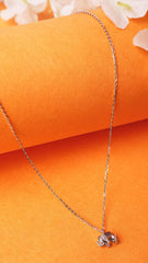 Silver Baby Elephant Necklace with Link Chain   Made Using Premium 925 Sterling Silver