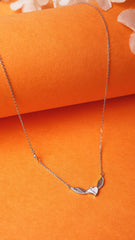 Flying Heart Silver Necklace Made with Premium 925 Sterling Silver