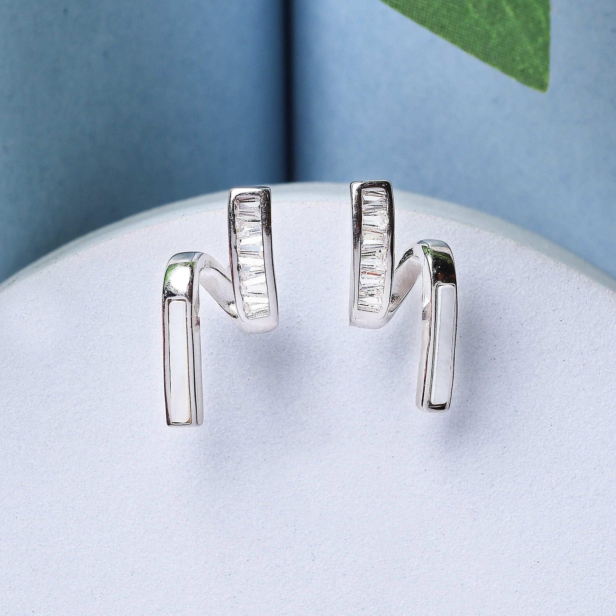 Silvena Swirl Earrings Made using premium 925 silver