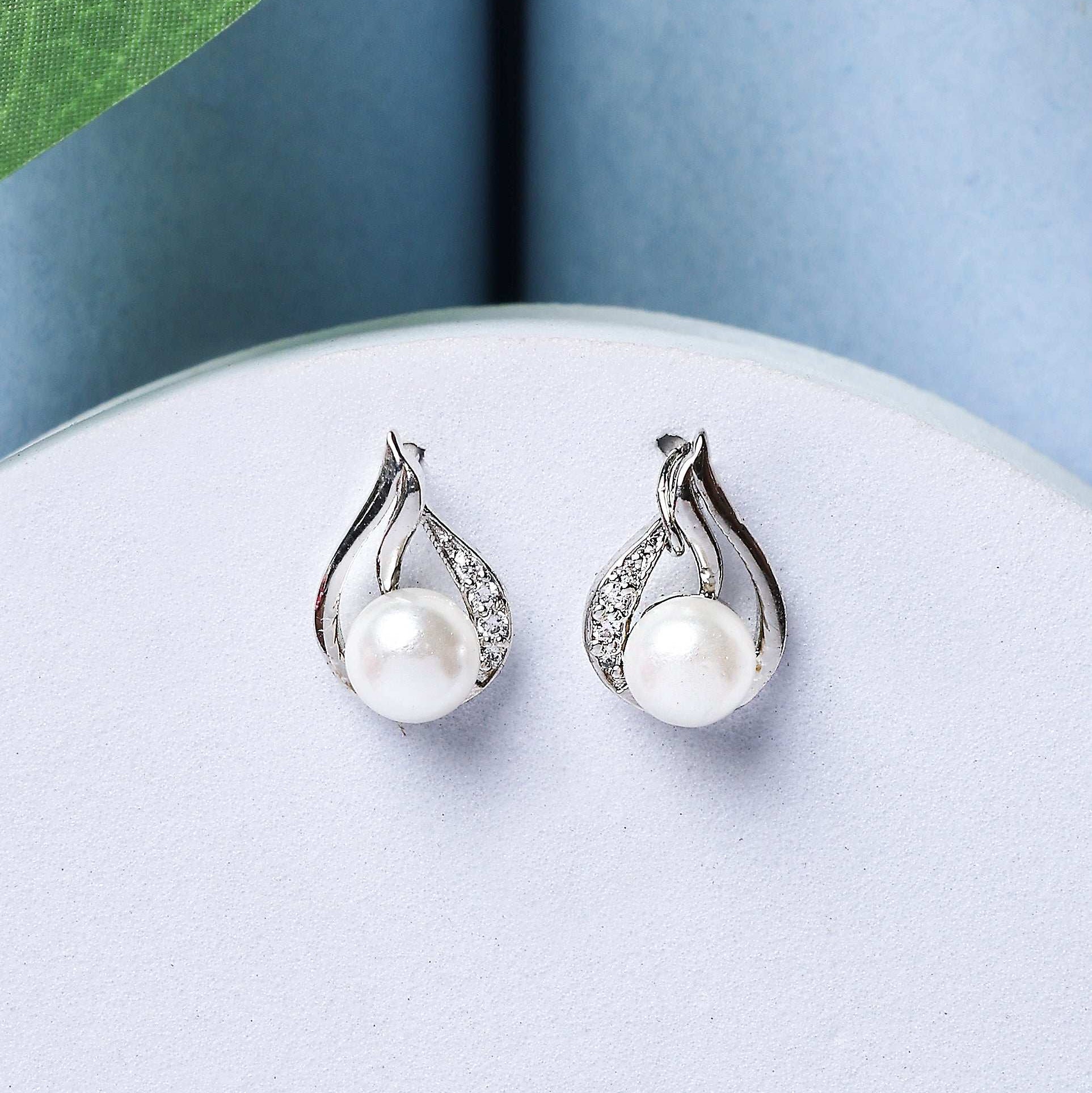 Lunar Petals Silver Studs   Made Using Premium 925 Sterling Silver