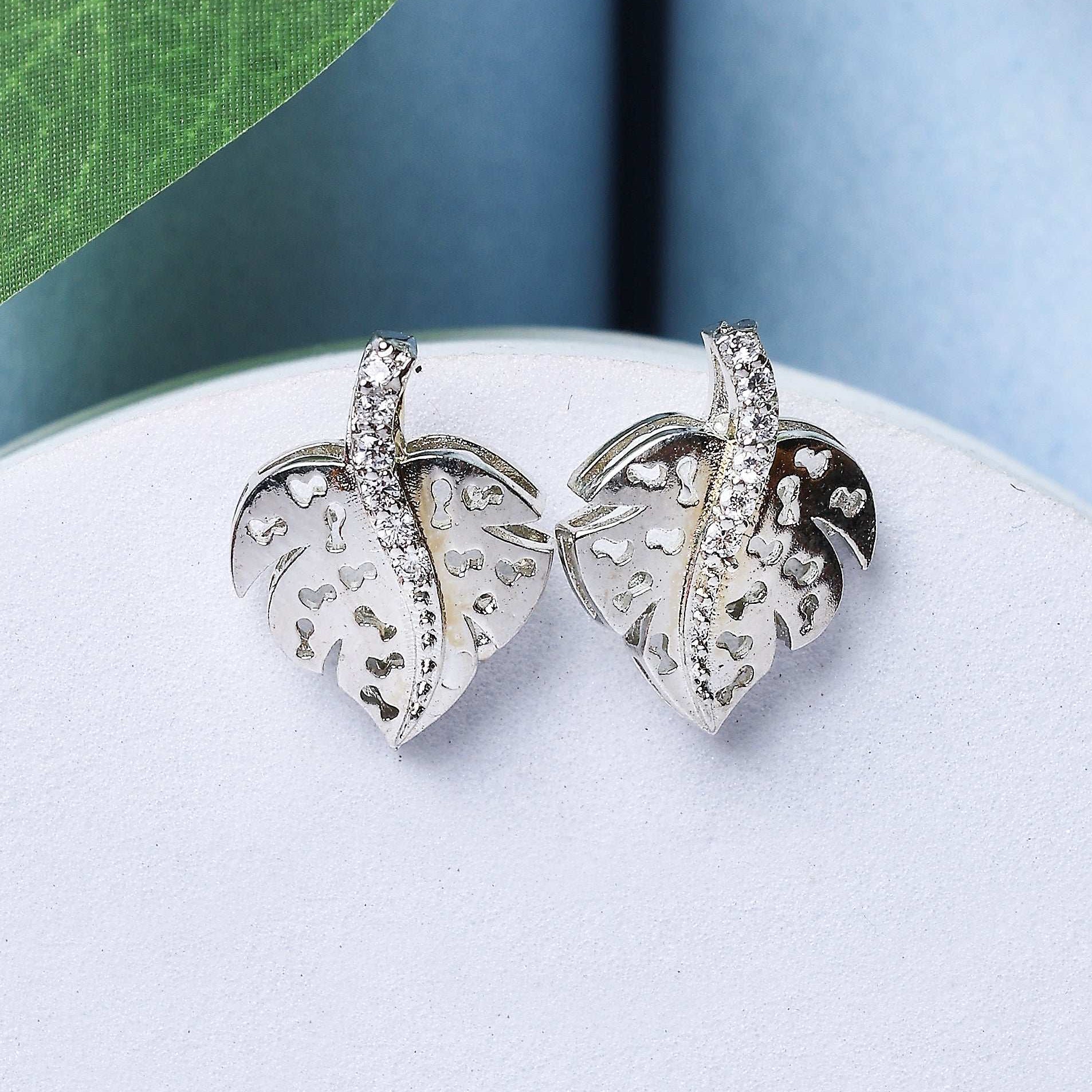 Silver Vine Studs   Made Using Premium 925 Sterling Silver