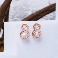 Valentine's Glow Silver Ear Studs   Made Using Premium 925 Sterling Silver