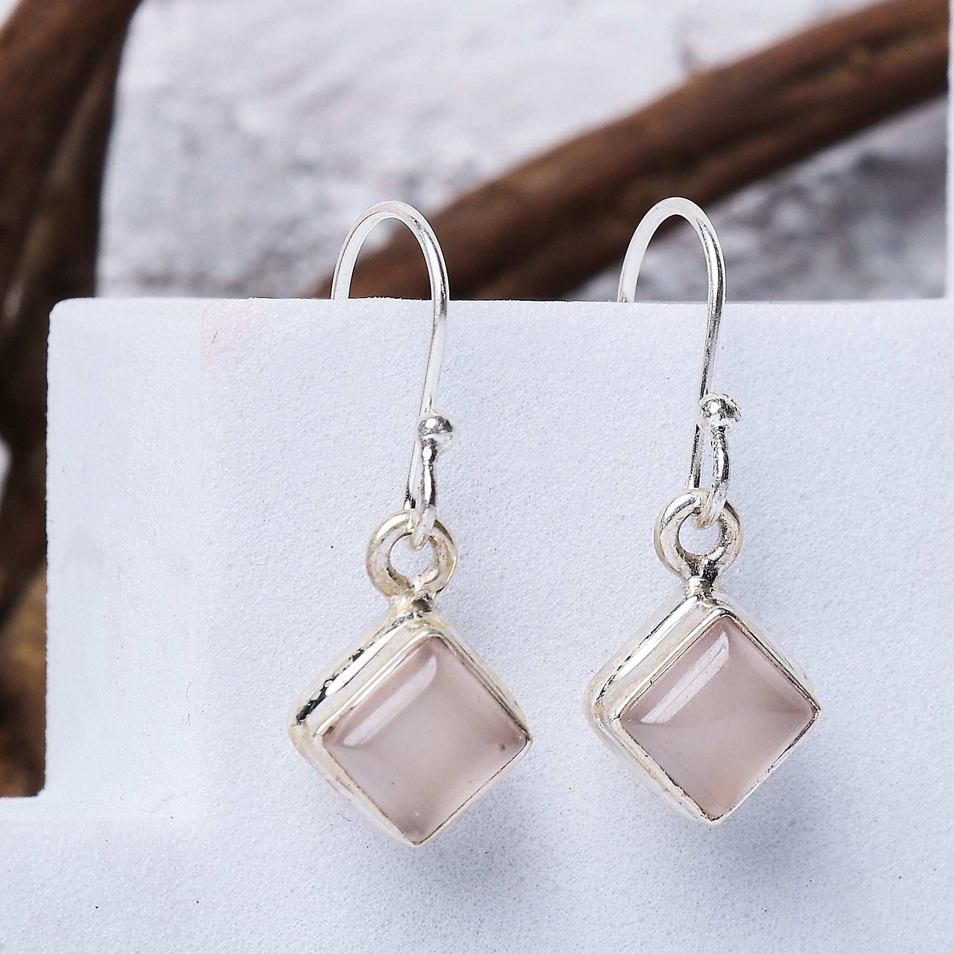 Rosy Prism Silver Dangle  Made Using Premium 925 Sterling Silver