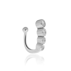 Silver Classic Nose Pin (Clip On) Made Using Premium 925 Sterling Silver