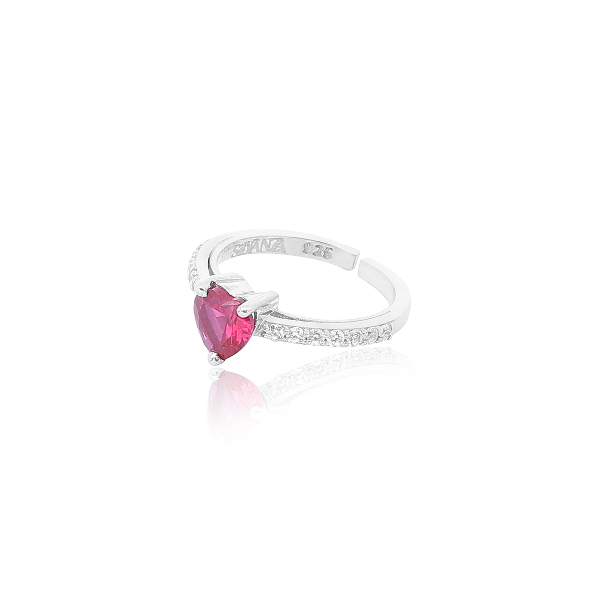 Scarlet Glow Silver Ring   Made Using Premium 925 Sterling Silver