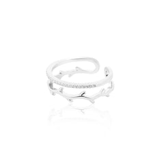 Flare Silver Adjustable Ring  Made Using Premium 925 Sterling Silver
