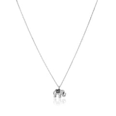 Silver Baby Elephant Necklace with Link Chain   Made Using Premium 925 Sterling Silver