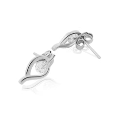 Silver Leaf Dazzle Studs   Made Using Premium 925 Sterling Silver