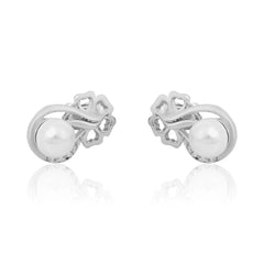 Lunar Petals Silver Studs   Made Using Premium 925 Sterling Silver