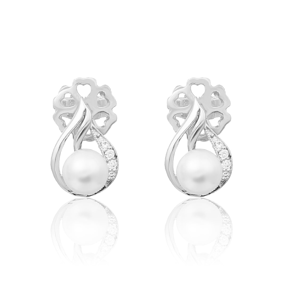 Lunar Petals Silver Studs   Made Using Premium 925 Sterling Silver