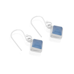 Silver Aqua Blue Gemstone Earring   Made Using Premium 925 Sterling Silver