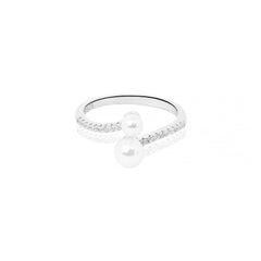 Twin Gleam Silver Ring  (Adjustable)  Made Using Premium 925 Sterling Silver