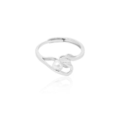 Ocean Pearl Adjustable Silver Ring   Made Using Premium 925 Sterling Silver