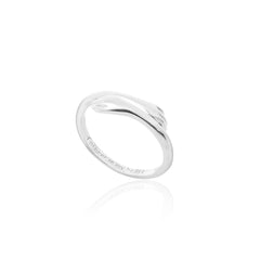 Forever in My Heart Silver Hug Adjustable Ring   Made Using Premium 925 Sterling Silver