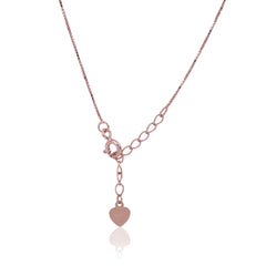Swan’s Grace Rose Gold Silver Necklace with Link Chain  Made Using Premium 925 Sterling Silver